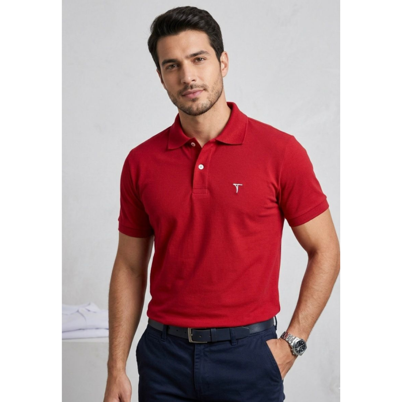 imagem  Camiseta Gola Polo TAFF Piquet com Elastano – Conforto e Sofisticação.      