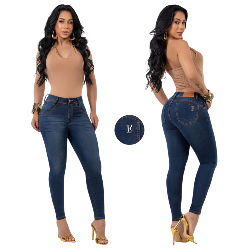 imagem  Calça Jeans Skinny Feminina Premium com Elastano – Modelagem Perfeita   