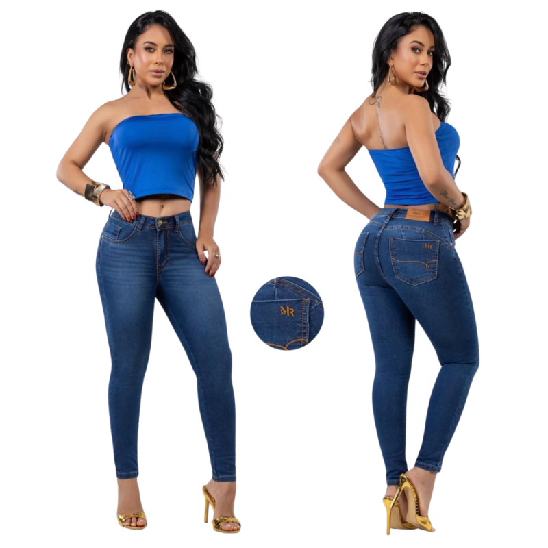 imagem  Calça Jeans Skinny Feminina Premium com Elastano – Modelagem Perfeita   