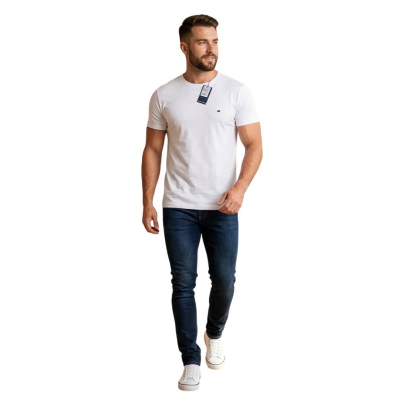 imagem  Camiseta Masculina Gola O Premium – Malha Fio 30.1 Menegotti      