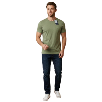 imagem  Camiseta Masculina Gola O Premium – Malha Fio 30.1 Menegotti          
