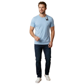 imagem  Camiseta Masculina Gola O Premium – Malha Fio 30.1 Menegotti           