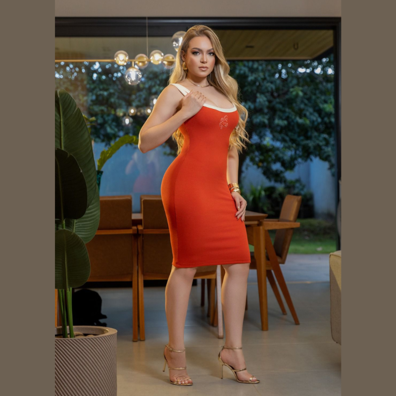 imagem Vestido Canelado Premium - Alta Gramatura           